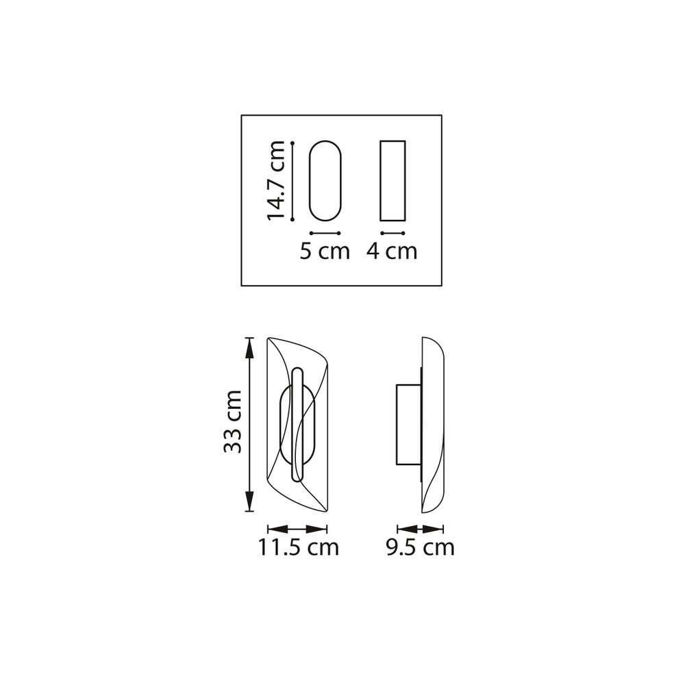 731643 Бра VARESE 8W LED 600LM 340G КОФЕЙНЫЙ 3000K