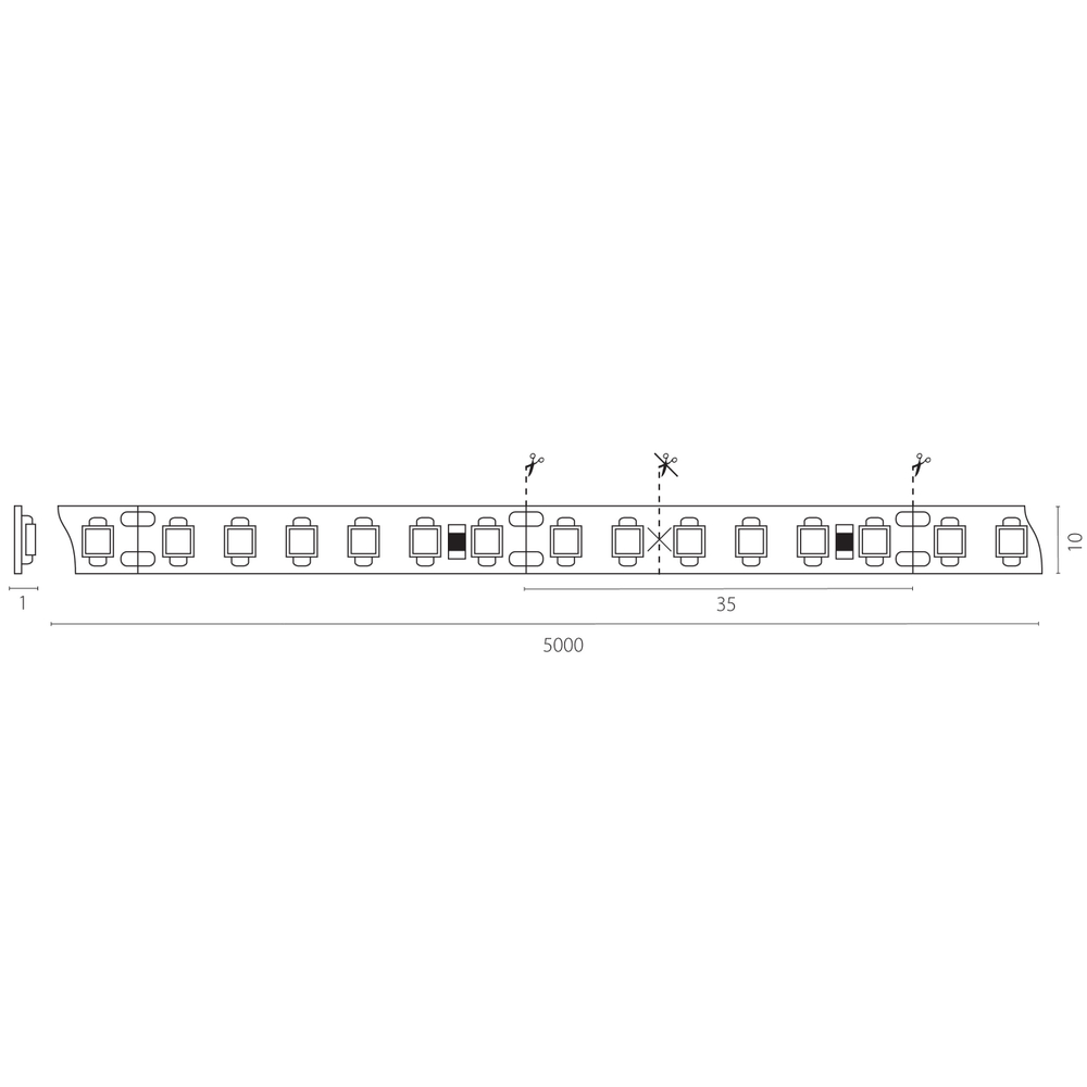 421000 Лента LIGHTSTAR LED RGB+W 24V 14,4W 60leds/M IP20 1шт = 5м