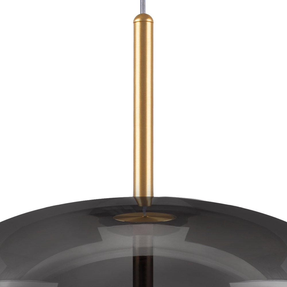 804018 Люстра CUPOLA LED 1х18W 900LM ЗОЛОТО/ДЫМЧАТЫЙ 3000K