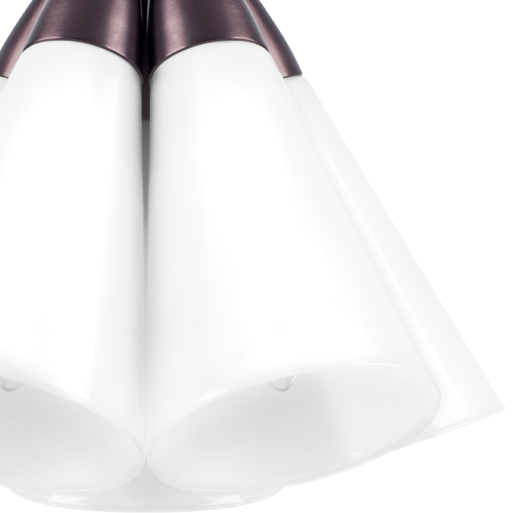 757150 Люстра CONE 5х10W (led) E14 КОФЕЙНЫЙ/БЕЛЫЙ