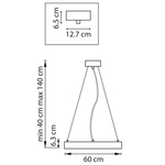 748027 Люстра SATURNO LED 36W 2500LM 70G ЧЕРНЫЙ 3000-6000K
