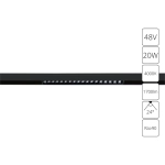 Магнитный трековый  светильник Arte Lamp Linea A4635PL-1BK