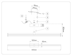 FL6122 BK черный 14W 3000K-6400K 610*45*80