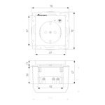 Умная встраиваемая розетка Werkel Wi-Fi 3500W IP20 W1171601 белый