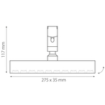 267537 Светильник 48V д/1-фазн трека DUE LED 10W 430LM 24G ЧЕРНЫЙ 3000K IP20