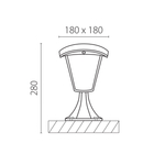 375970 Светильник уличн парковый LAMPIONE LED 8W 360LM 3000K IP54