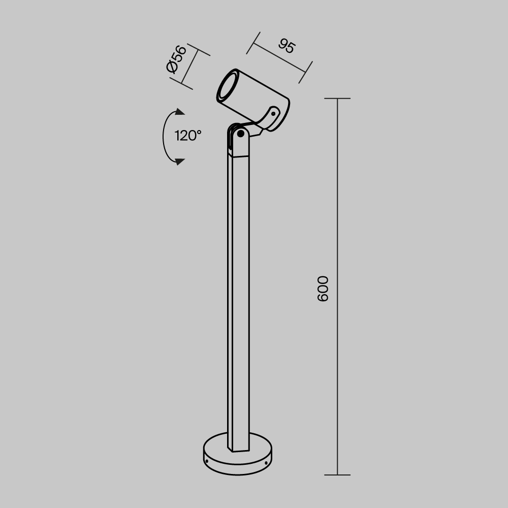Ландшафтный светильник Outdoor O025FL-01B1