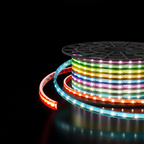 Купить Светодиодная лента 220 В 11 Вт/м 60 Led/м 5050 IP65, RGB, 50 м Лента светодиодная 220V 11W 60Led 5050 IP65 мульти, 50 м