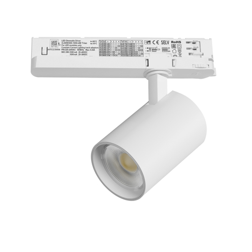 Купить A5246TRIAC Светильник ALTA BASE для трековой системы Quattro с управлением TRIAC LED 24W 3040LM 24G БЕЛЫЙ 4000K с адаптером (215246 + 594056)