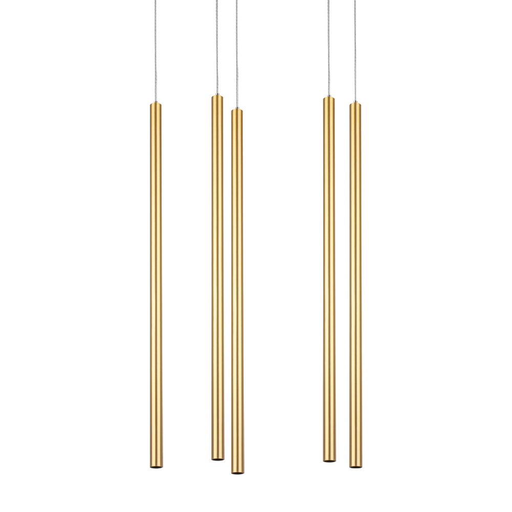 L5T747343 Люстра TUBO LED 25W 1600LM 25G ЗОЛОТО 4000K (574723+747343 (5шт)