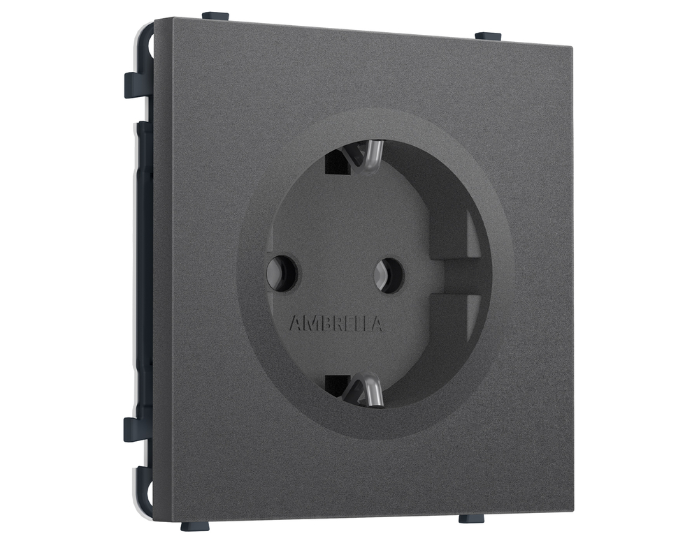 MS656010 Комплект механизма электрической розетки SIGMA Антрацит серый 50Hz 2P+E с/з 16A-250V QUANT PRO (SP6560, PR141)