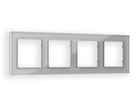 AF330404 Рамка ALFA Platos (Серебро Стекло органическое) 4-ая