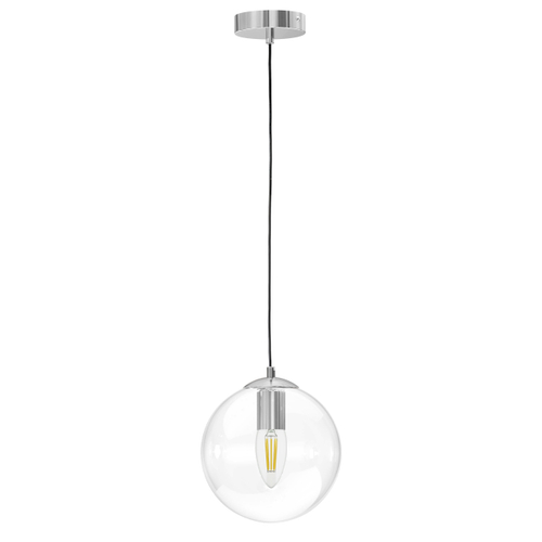 Купить 801004 Люстра SFERETTA E27 1х6W (led) E27 ХРОМ/ПРОЗРАЧНЫЙ