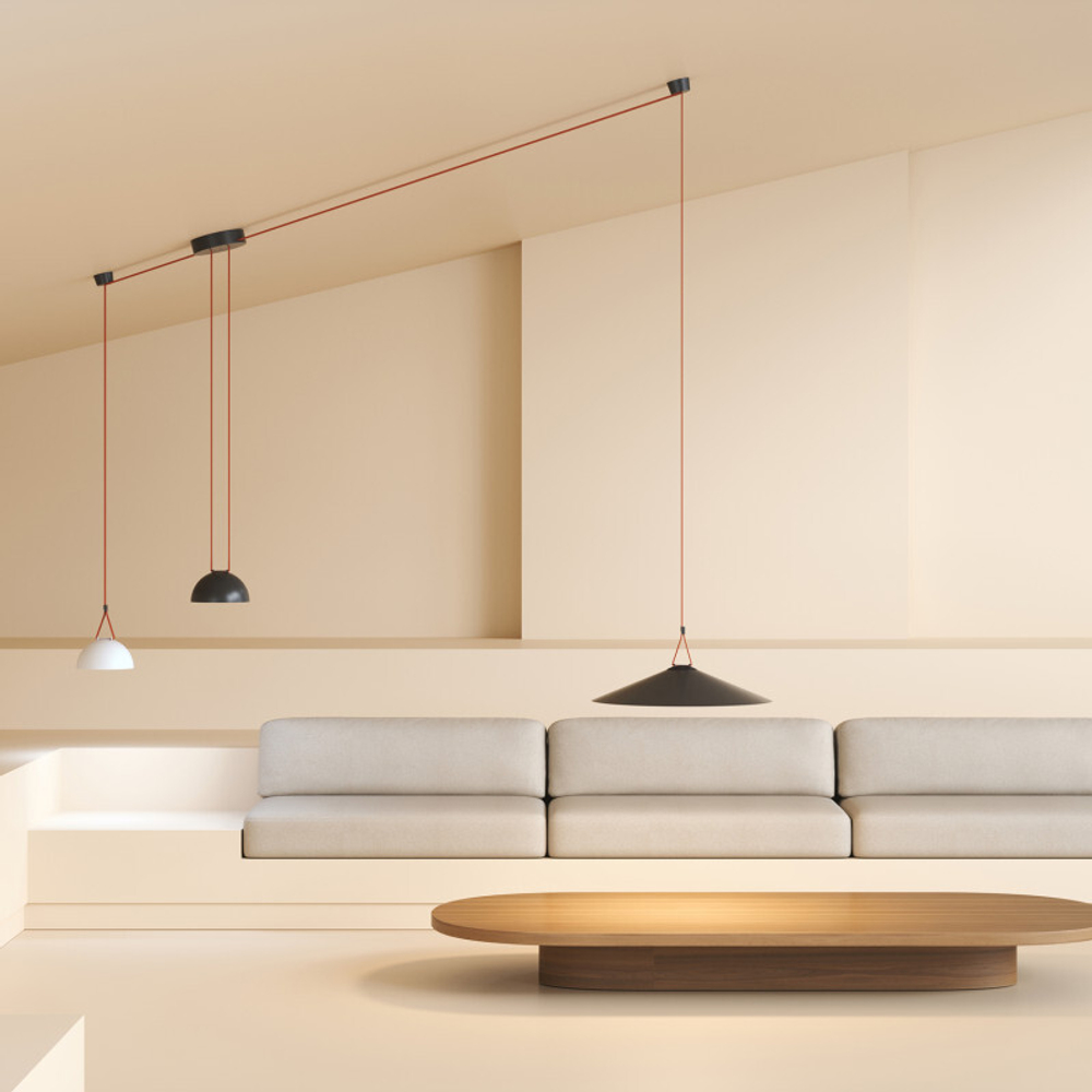 DK5668-BK Cветильник для трека-ремня Belty Smart, серия Flow, со светодиодом, D600*H122мм, 48V DC, 24W, RA90, 120°, 2700-6500K, IP20, черный, алюминий