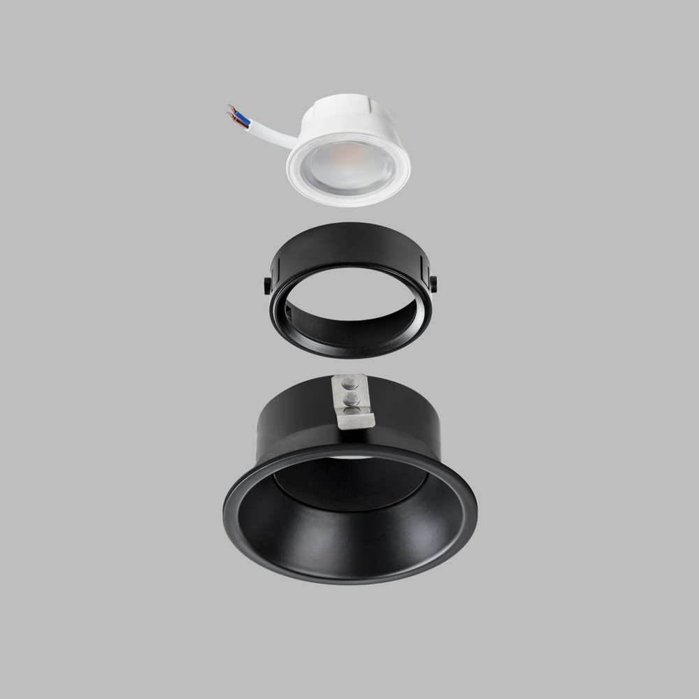 214007 Кольцо фиксации DOMINO под лампу/модуль D50mm д/21450х-21460х ЧЕРНЫЙ