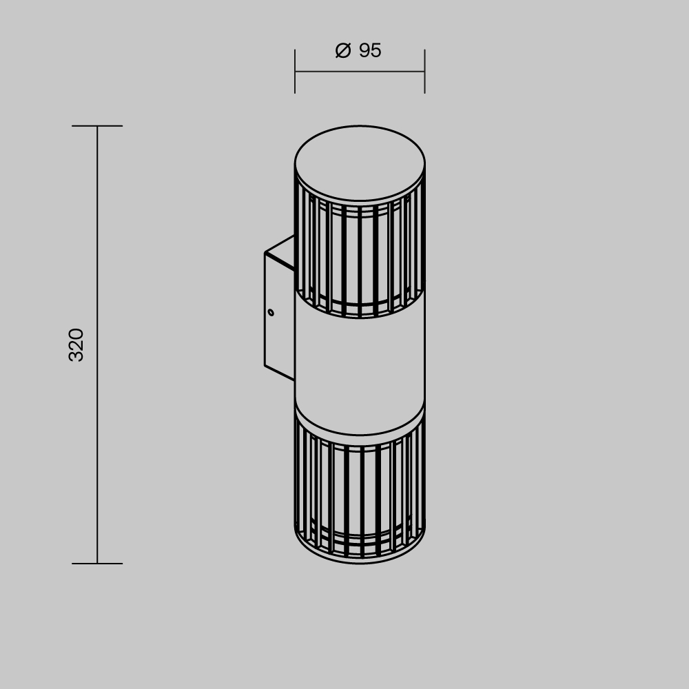 Уличный настенный светильник Outdoor O492WL-02GF