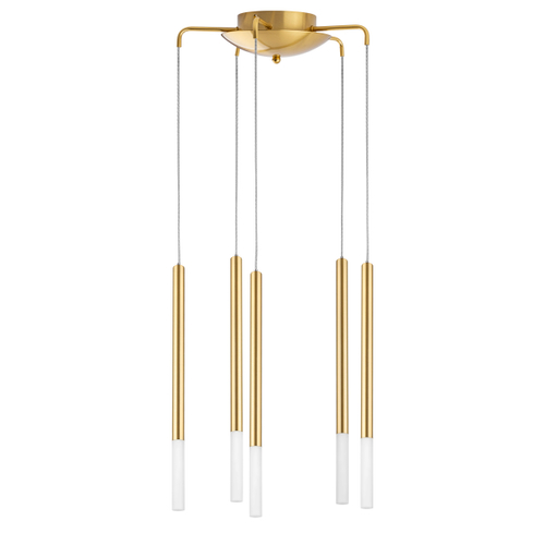 Купить L5T747143 Люстра TUBO LED 25W 1400LM 360G ЗОЛОТО 4000K (574723+747143 (5шт)