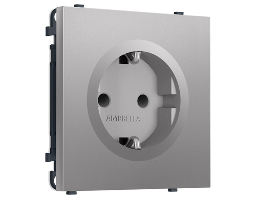 Купить MS507010 Комплект механизма электрической розетки SIGMA Сталь матовый 50Hz 2P+E с/з с/ш 16A-250V QUANT PRO (SP5070, PR141)