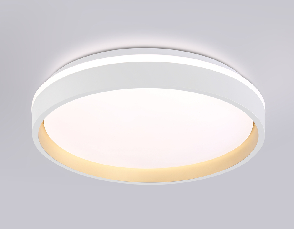 FZ601 WH/GD белый/золото IP20 46W 3000K-6500K+RGB D390*80 (ПДУ ИК)