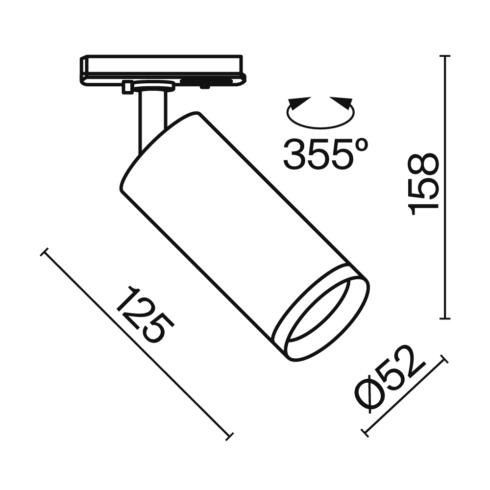 Трековый светильник Technical TR021-1-12W3K-W-D-W
