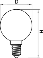 933824 Лампа энергосберегающая LED FILAMENT 220V G50 E27 6W=65W 400-430LM 360G CL 4000K 30000H