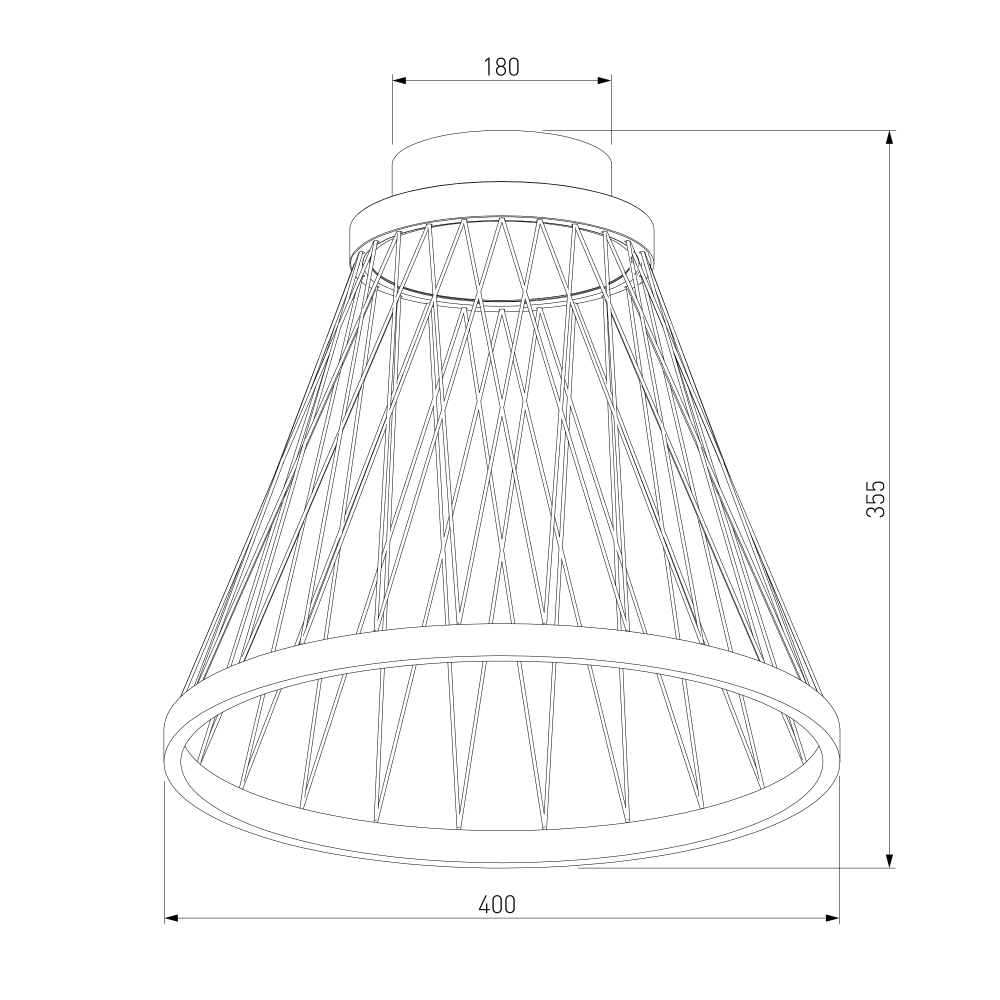 Потолочный светодиодный светильник 40018/1 LED коричневый