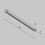 Трековый светильник Technical TR241-2-6W4K-B