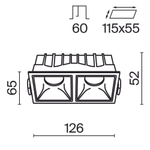 Встраиваемый светильник Technical DL043-02-10W4K-D-SQ-W