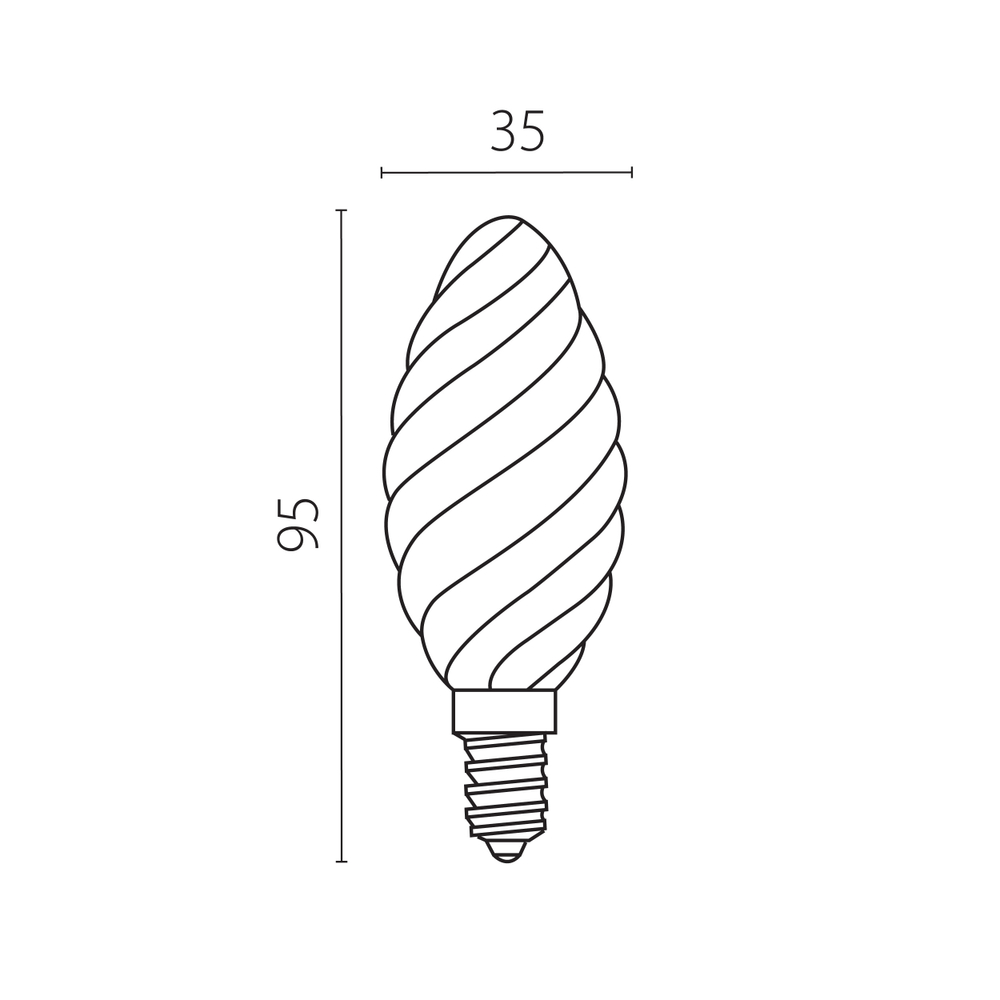 933704 Лампа энергосберегающая LED FILAMENT 220V C35 E14 6W=65W 400-430LM 360G CL 4000K 30000H