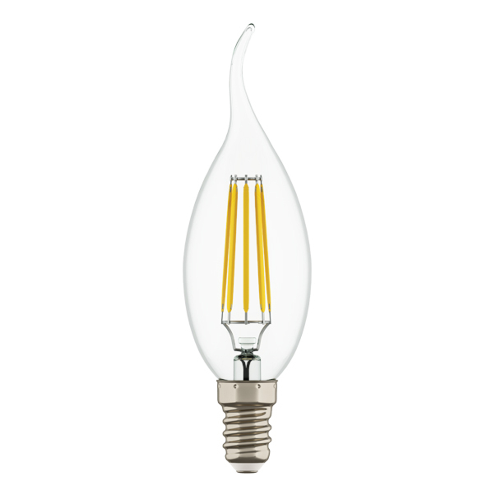 933602 Лампа энергосберегающая LED FILAMENT 220V CA35 E14 6W=65W 400-430LM 360G CL 3000K 30000H