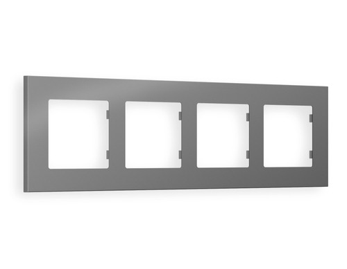 Купить AF250504 Рамка ALFA Qubi (Сталь матовый) 4-ая