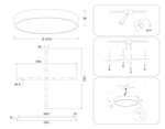 FV5529 BK черный LED 45W 3000K D400*58 (Без ПДУ)