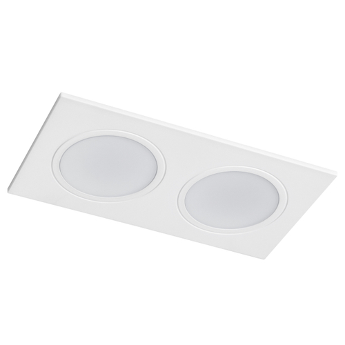 Купить 012826 Рамка (светильник) PVC д/LED-модулей 941хх и LED-ламп D50мм PIANO 2x QUAD БЕЛЫЙ IP65