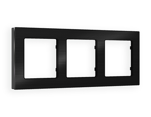 Купить AF550503 Рамка ALFA Platos (Черный Металл шлифованный) 3-ая