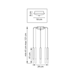 L5T747147 Люстра TUBO LED 25W 1400LM 360G ЧЕРНЫЙ 4000K (574727+747147 (5шт)