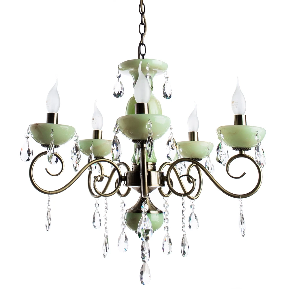 Подвесная люстра Arte Lamp ONYX GREEN A9592LM-5AB