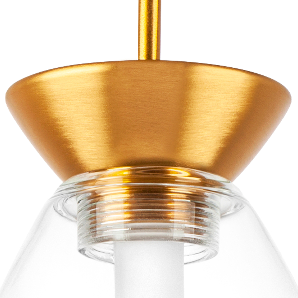 805110 Люстра COLORE LED 1х4W 240LM ЗОЛОТО/ПРОЗРАЧНЫЙ 3000K
