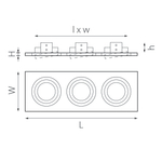 i536060606 Светильник INTERO 16 Triple QUADRO (217536+217606+217606+217606)