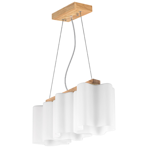 Купить 802135 Подвес NUBI LEGNO 3х40W E27 СВЕТЛОЕ ДЕРЕВО/БЕЛЫЙ