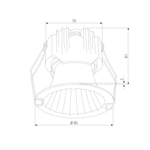 Светильник встраиваемый светодиодный Arco 12W 3000K черный жемчуг IP44 15274/LED