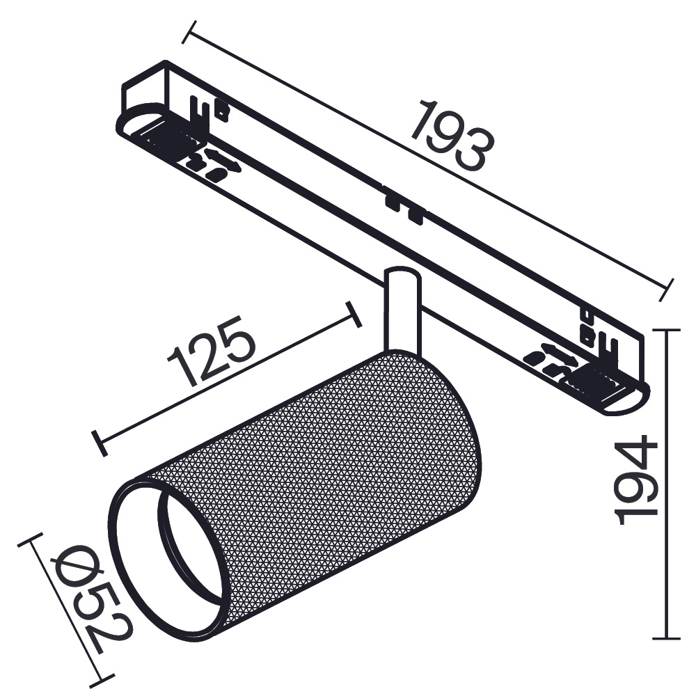 Трековый светильник Technical TR097-2-12W4K-M-BMG