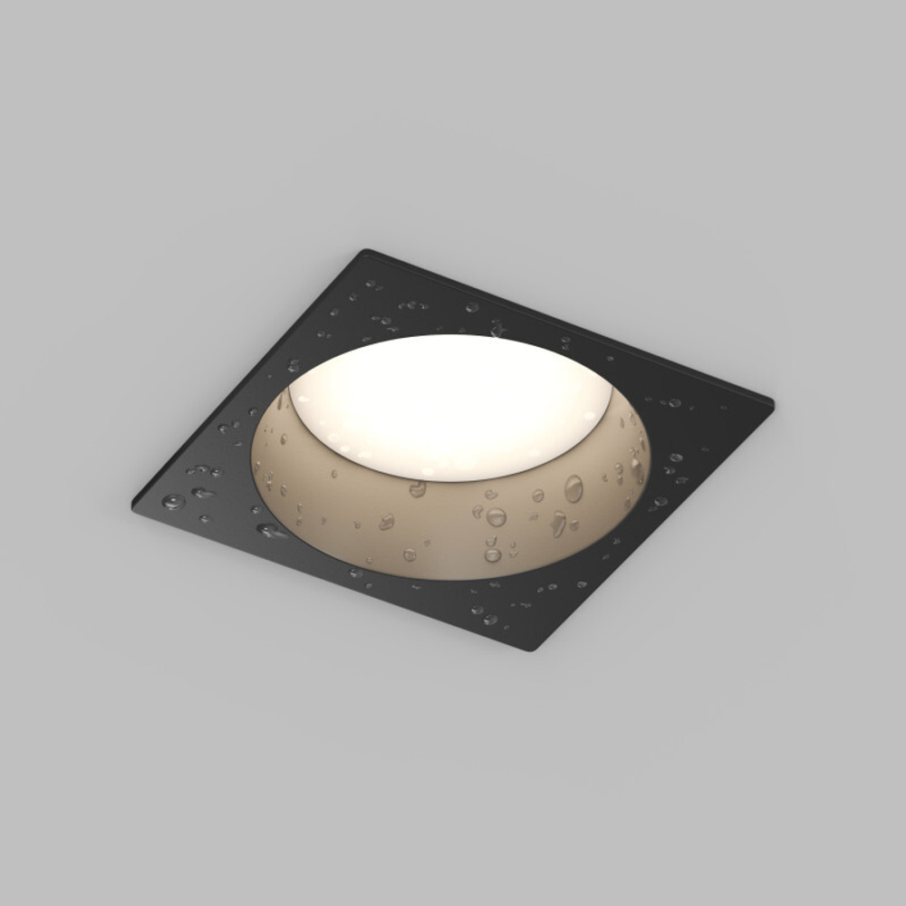 Встраиваемый влагозащищенный светильник DEEP, IP65, 15 Вт, GU5.3, LED, черный, пластик