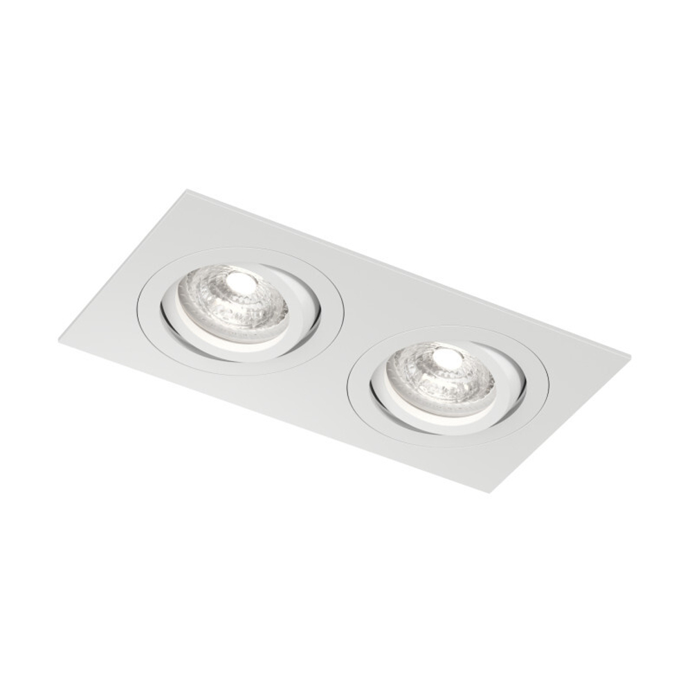 Встраиваемый влагозащищённый светильник HYDRO, IP44, 2?15 Вт LED макс., GU10, алюминий, белый