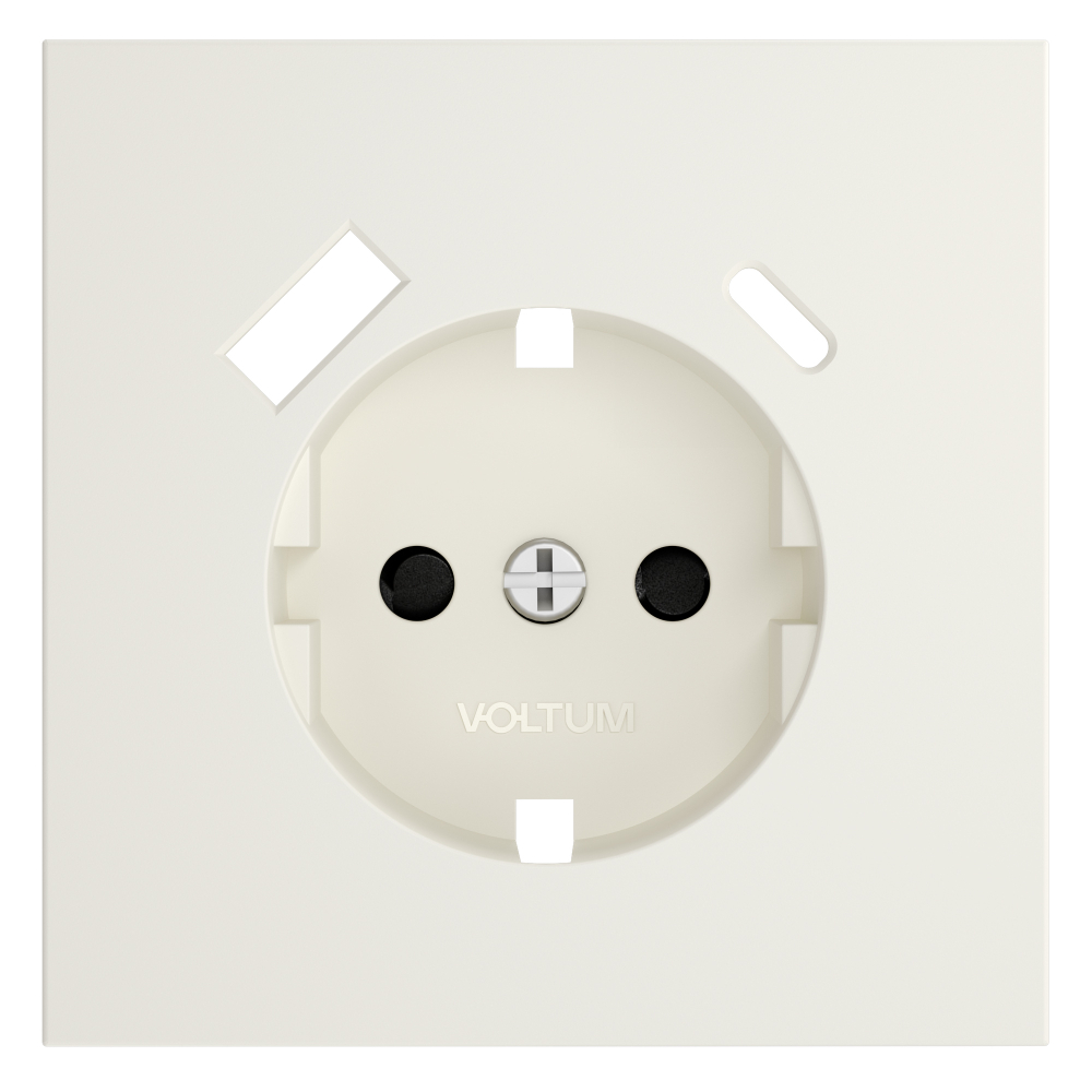 Накладка для розетки с заземлением и защитными шторками, с USB A+C, S70 (хлопок)