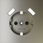 Накладка для розетки с заземлением и защитными шторками, с USB A+A, S70 (шелк)