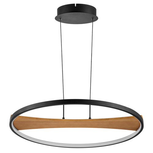 Купить 723127 Люстра LODI LED 36W 2880LM ЧЕРНЫЙ/ДЕРЕВО 3000K