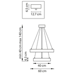 748117 Люстра SATURNO LED 60W 4400LM 70G ЧЕРНЫЙ 3000-6000K