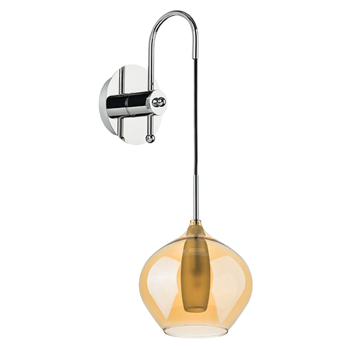 Купить 803543 Бра PENTOLA 1х25W G9 ХРОМ/ЯНТАРЬ