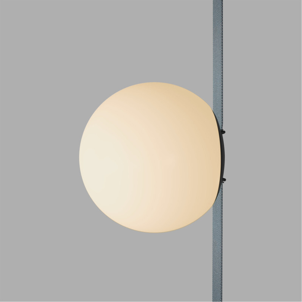 DK5551-BK Cветильник для трека-ремня Belty, серия Orb, со светодиодом, D150*H147мм, 48V DC, 10W, RA90, 120°, 3000K, IP20, белый, акрил