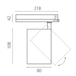 A5336TRIAC Светильник ALTA BASE для трековой системы Quattro с управлением TRIAC LED 30W 3525LM 24G БЕЛЫЙ 3000K с адаптером (215336 + 594056)